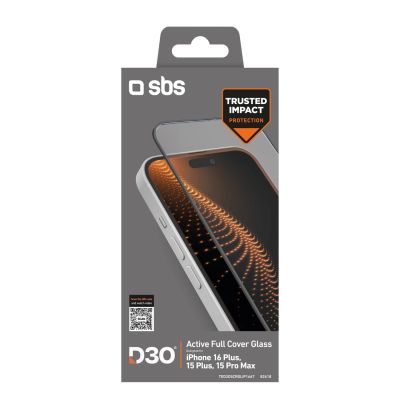 2. SBS Tempered Glass D3O with frame for iPhone 16 Plus / iPhone 15 Plus