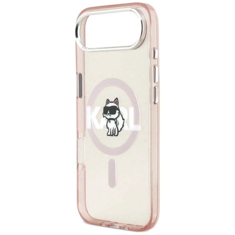 6. Karl Lagerfeld IML Choupette Sketch Logo MagSafe Case for iPhone 17 Air - Pink