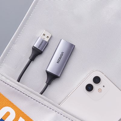 7. Ugreen CM489 40189 HDMI (Female) - USB-A / USB-C (Male) Capture Card - Gray