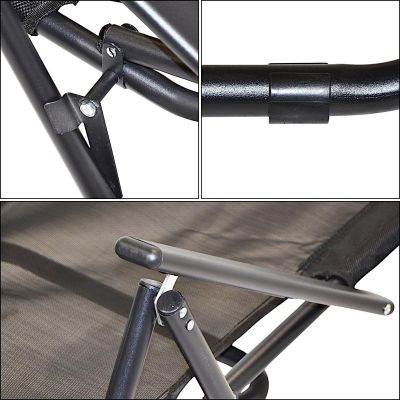 20. CAMPING CHAIR WITH ARMRESTS 61x66x65-108CM FOLDING BLACK ENERO CAMP