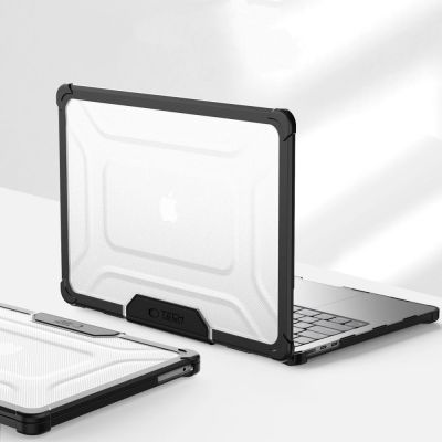 5. Tech-Protect SmartShell Pro case for MacBook Air 13" 2023-2025 M2 / M3 / M4 - transparent and black