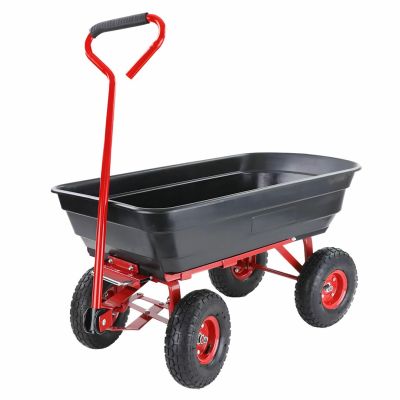 AWTOOLS GARDEN TROLLEY / 4-WHEEL DUMP TRUCK 75L