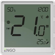 ENGO Controls EONE-230W temperature controller, 230V, white, Internet, flush-mounted, ZigBee