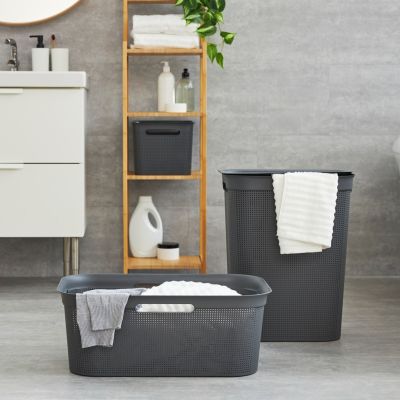 4. ROTHO Laundry basket 50L BRISEN black
