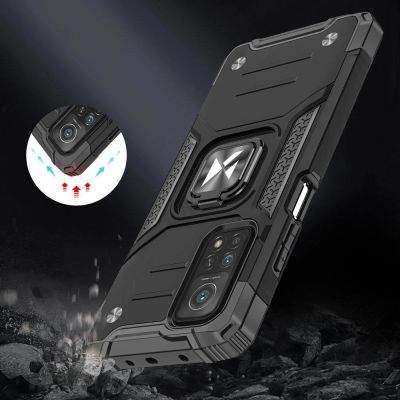 7. Wozinsky Ring Armor Tough Hybrid Case Cover + Magnetic Mount Mi Poco M4 Pro 5G / Redmi Note 11 5G (China) / Redmi Note 11T 5G / Redmi Note 11S 5G black
