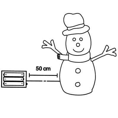 3. DECORATIVE FIGURINE SNOWMAN 40LED HEIGHT: 40CM ACRYLIC