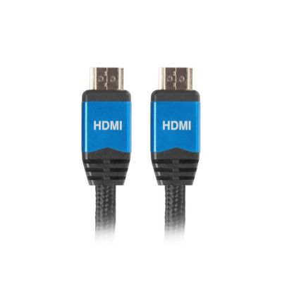 Lanberg Premium CA-HDMI-20CU-0010-BL cable (HDMI M - HDMI M; 1m; black)