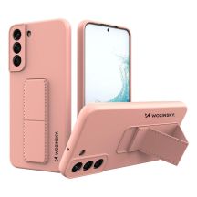 Wozinsky Kickstand Case silicone case with stand for Samsung Galaxy S22+ pink