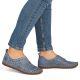 5. Women's leather openwork blue shoes Rieker M2852-12