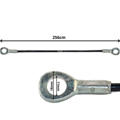 8. ATLAS ROPE 256CM EYELET STEEL PVC