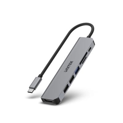 22. UNITEK HUB USB-C 7IN1, HDMI 4K, PD 100W, 5GBPS, ALU