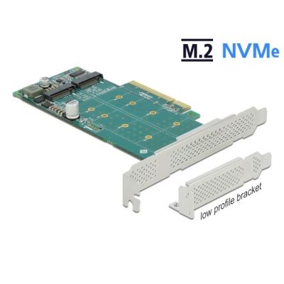 5. Delock PCI Express x8 Card 2 x internal NVMe M.2 Key M - Bifurcation - storage controller - M.2 NVMe Card - PCIe 4.0 x8