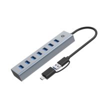 Conceptronic HUBBIES21G USB 3.2 Gen 1 (3.1 Gen 1) Type-A Hubs and Hubs 5000 Mbit/s Gray