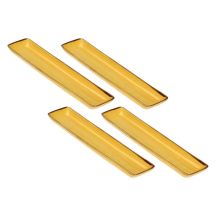 Set of 4 Concerto Ocra Rectangular Trays - Yellow, 32 x 8 cm