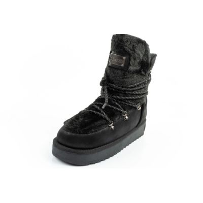 3. D.Franklin women's winter snow boots, fashionable fur lining, black