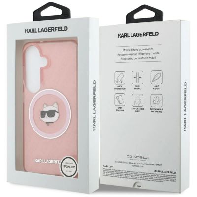 8. Karl Lagerfeld IML Repeated Choupette MagSafe Case for Samsung Galaxy S26 Plus - Pink