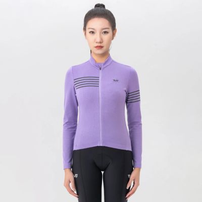 5. Rockbros YPW065 TVI Women's Long Sleeve Cycling Jersey Fall/Winter S - Purple