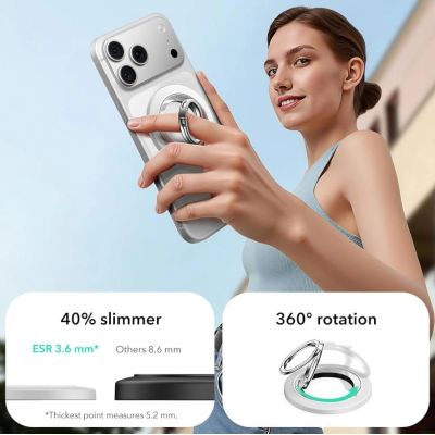 4. ESR Magnetic HaloLock MagSafe Phone Holder - White