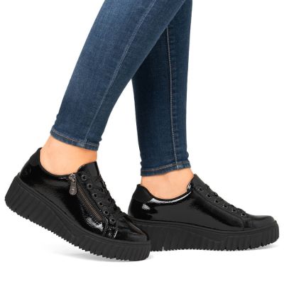 15. Rieker W N2501-00 black wedge shoes