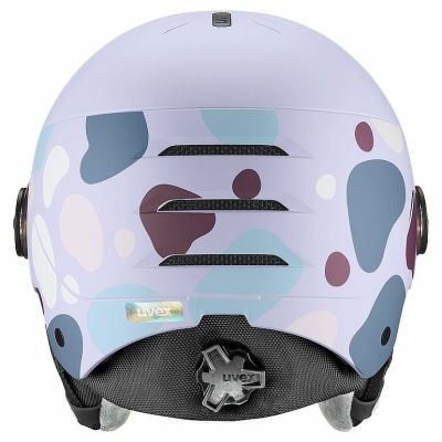 6. Uvex Rocket Jr. Visor Ski Helmet, Lavender