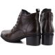 5. Women's leather ankle boots with laces, chocolate, Vinceza EN27-133107