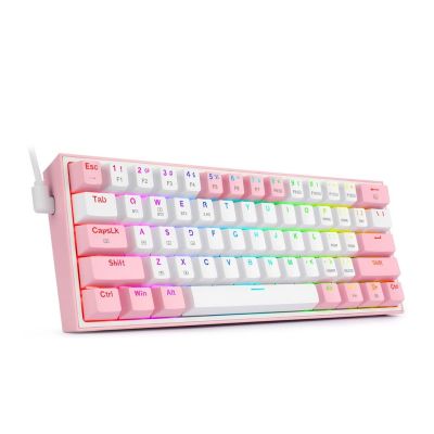 5. REDRAGON K616 Fizz Pro white/pink keyboard USB + RF Wireless + Bluetooth Pink, White