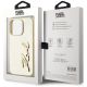 8. Karl Lagerfeld Wrinkled Metal Signature iPhone 15 Pro Max Case - Gold