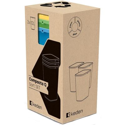 4. GARBAGE BINS 12 L COMPACTA Q SORT SET COLOR