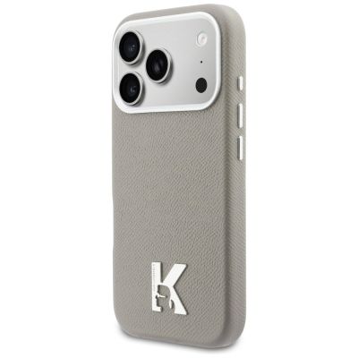 2. Karl Lagerfeld Karl Head Logo MagSafe Case for iPhone 17 Pro - Gray
