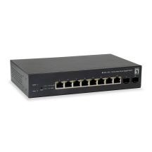 LevelOne GEP-1051 Switch - Intelligent - 8 x 10/100/1000 (PoE+) + 2 x Gigabit SFP - Desktop, Rack-Mount - PoE+ (70W)