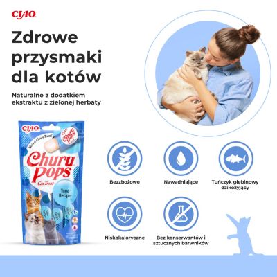 2. CHURU Pops Tuna treat for cats 4x14g