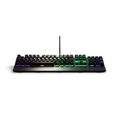 2. SteelSeries Apex 5 Gaming Keyboard, US Layout, Wired, Black SteelSeries Apex 5 Gaming Keyboard Hybrid blue mechanical gaming switches guaranteed for 20 million keystrokes, intelligent OLED display