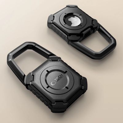 2. Tech-Protect Kevlar Case for Apple AirTag 1/2 - Black