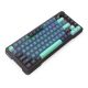 6. REDRAGON K724GBG-RGB-PRO Behemoth Keyboard USB + RF Wireless + Bluetooth Gray, Blue
