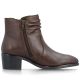 2. Women's brown leather ankle boots on a block heel Rieker 73953-27