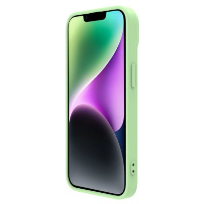 6. Nillkin CamShield Silky Silicone Case iPhone 14 Plus case with camera cover green