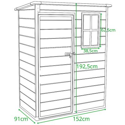 11. PVC GARDEN TOOL HOUSE 152x91x192.5CM