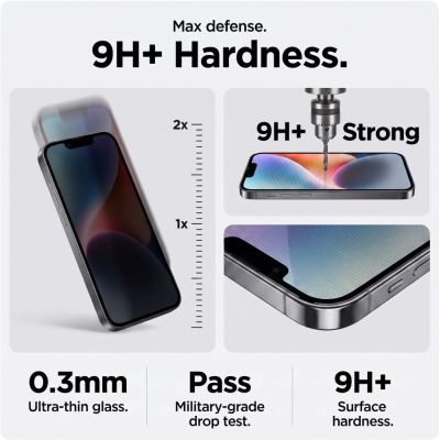 9. Tech-Protect OneTouch Set Spy+ 2-Pack Privacy Tempered Glass for iPhone 18 Pro Max
