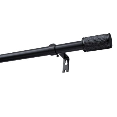 Adjustable Single Curtain Rod Ø 19 mm GAMA Black 140–220 cm KOWALSKI