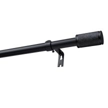 Adjustable Single Curtain Rod Ø 19 mm GAMA Black 140–220 cm KOWALSKI