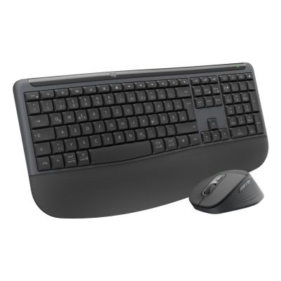 3. Logitech Signature Comfort Plus Combo MK880 for Business Keyboard Mouse Included Universal USB + Bluetooth QWERTZ German Graphite