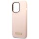 6. Guess Silicone Logo Plate MagSafe Case for iPhone 14 Pro - Pink
