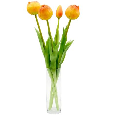 23. BOUQUET OF 5 ORANGE PEONY TULIPS 39 CM LIFE-LIKE SPRING DECORATION