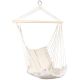BRAZILIAN HAMMOCK HANGING CHAIR 100x50CM NATURA WITH SEWN-IN CUSHION WHITE
