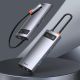 12. Baseus Metal Gleam 6-in-1 USB-C - USB-C PD 100W HUB 1x HDMI 4K 30Hz 3x USB-A 3.2 1x RJ45 - gray