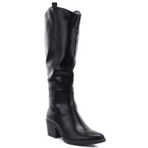 Black cowboy boots with a block heel M.Daszyński SA261-6