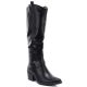 Black cowboy boots with a block heel M.Daszyński SA261-6