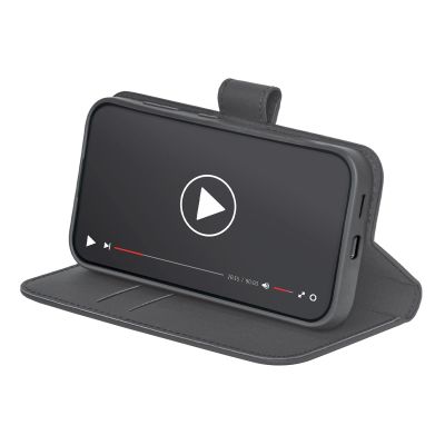 3. Puro Booklet Case with Flip and Wallet for Samsung Galaxy S25 - Black