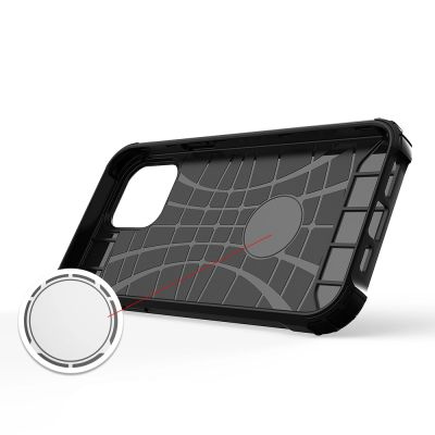 5. Hybrid Armor Case Tough Rugged Cover for iPhone 13 Pro silver