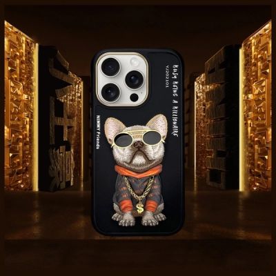 8. Nimmy Glasses Cool Dog Case for iPhone 16 Pro - Black